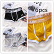 Men's Cotton  Boxer Briefs Trendy Breathable Low waist underwear