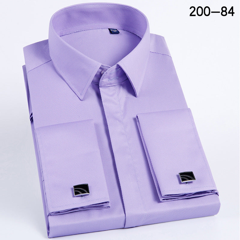Men's French Cufflinks Dress Shirt – Slim Fit Business Formal Wear | Canada & USA
