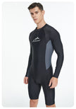 Men's One-Piece Long Sleeve Swimsuit | Sun Protection Quick-Dry Lycra Canada