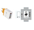 4-Port USB Wall Charger with Quick Charge 3.0 – EU, UK & US Plug | Multi-Colour