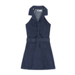 Mini Sleeveless Sheath Denim jeans halter neck Dress