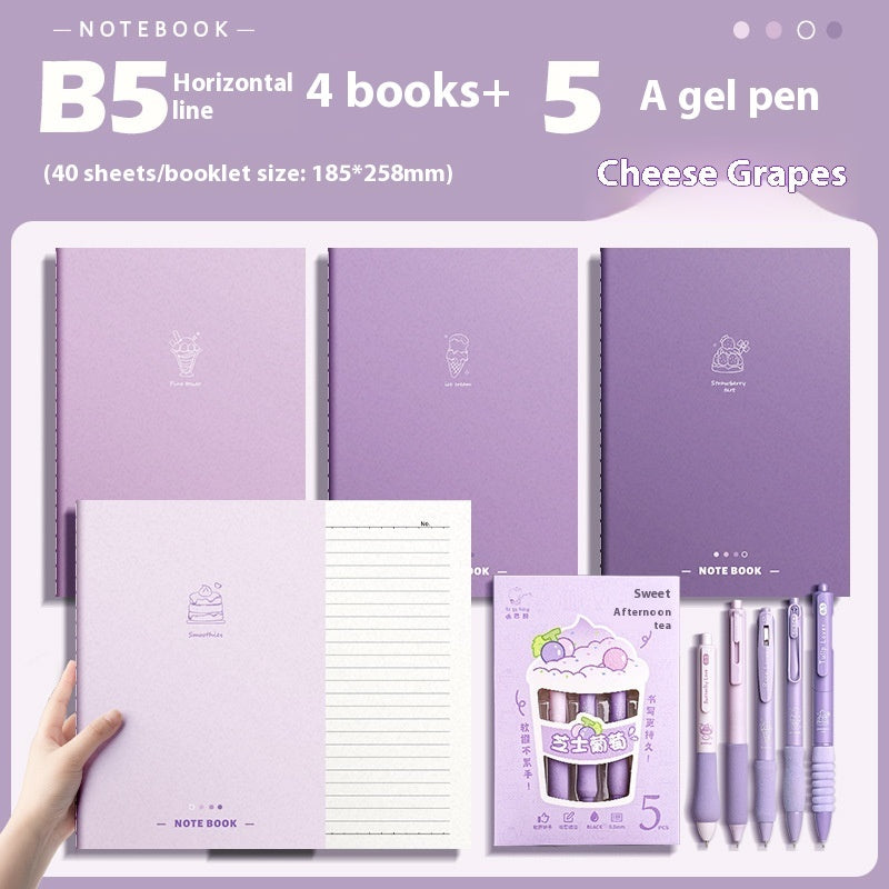 Gradient Colour Notebook – Aesthetic Pastel Student Notepad with Style Options