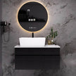 31.5 Inches Wall Mounted Single Bathroom Vanity With Engineered Stone Top
