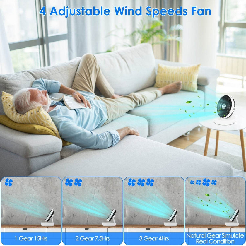 Foldable Rechargeable Portable Remote Control Desk Fan
