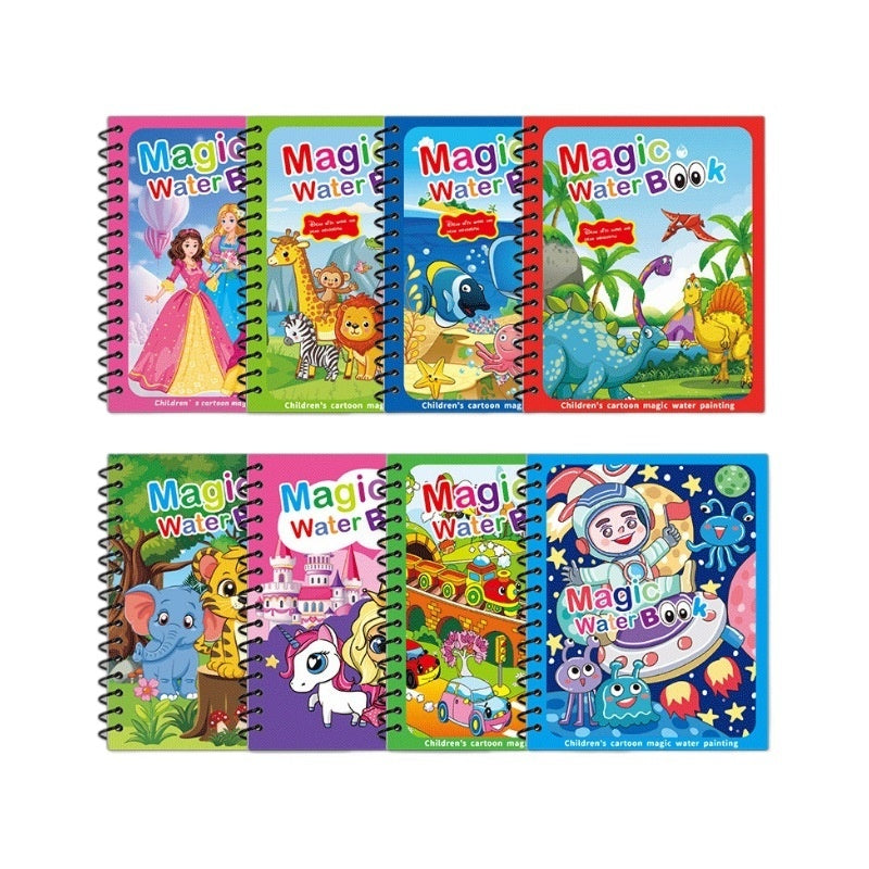 Children's Magic Water Painting Book for Kids – 8 Themes (Ages 4–6)