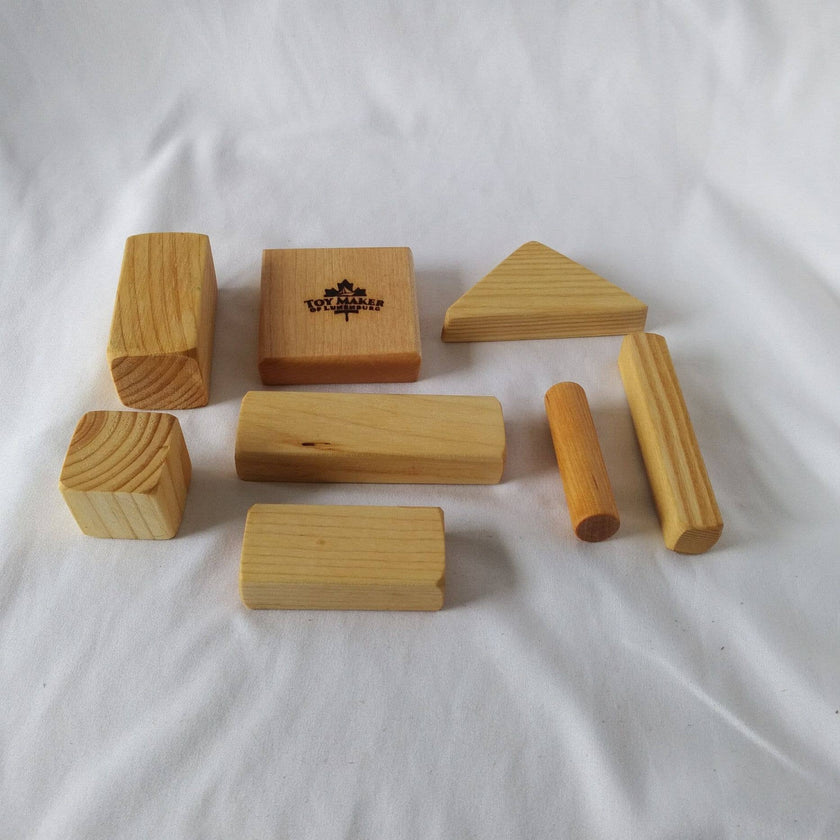 Toy Maker of Lunenburg - Wood Building Blocks Set for Kids – 40 Pieces - Made In Canada - High Quality