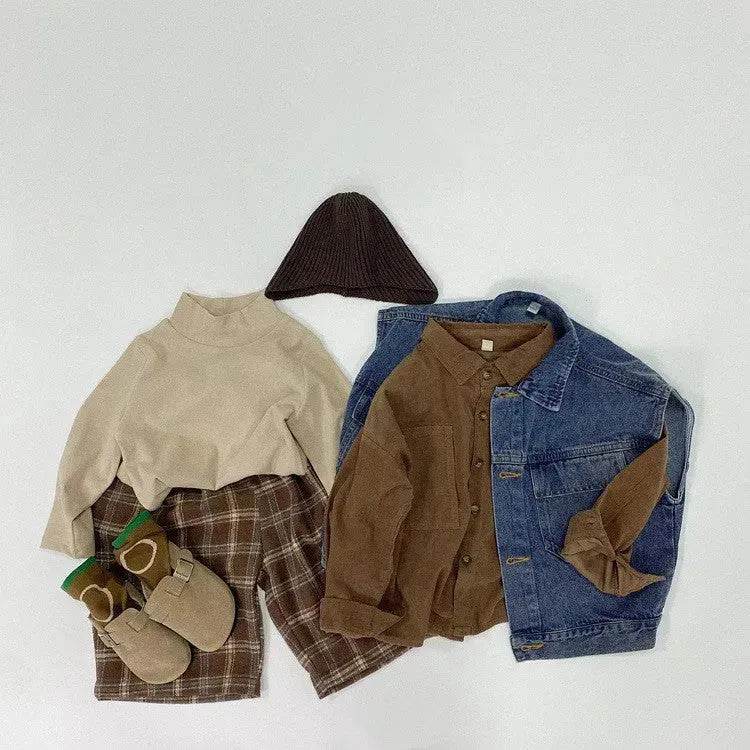Fashion Personality Children's Plaid Stylish Pants Short pant for Boys