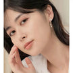 Silver Drop Earrings Tassel Bone Stud Earrings