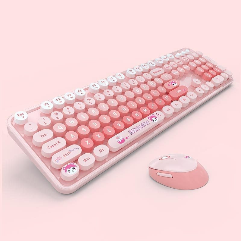 Wireless Keyboard and Mouse Set – Colorful Ergonomic Combo for Home and Office Canada