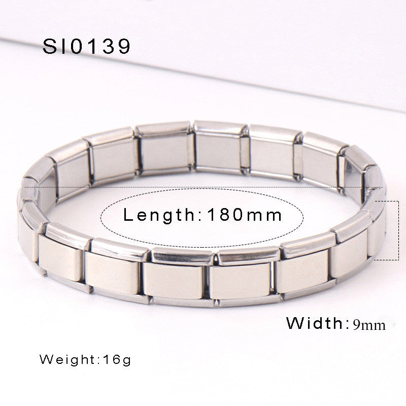 Fashion Personalized Stainless Steel Bracelet – Removable Electroplated Unisex Jewelry