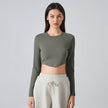 Women Slim Fit Long Sleeve Crop top Workout Sports Gym top