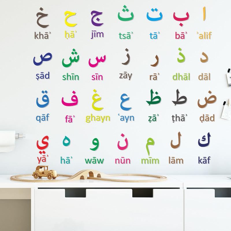 Color Arabic Digital Kindergarten Children's Room Home Wall Decorative Wall Sticker
