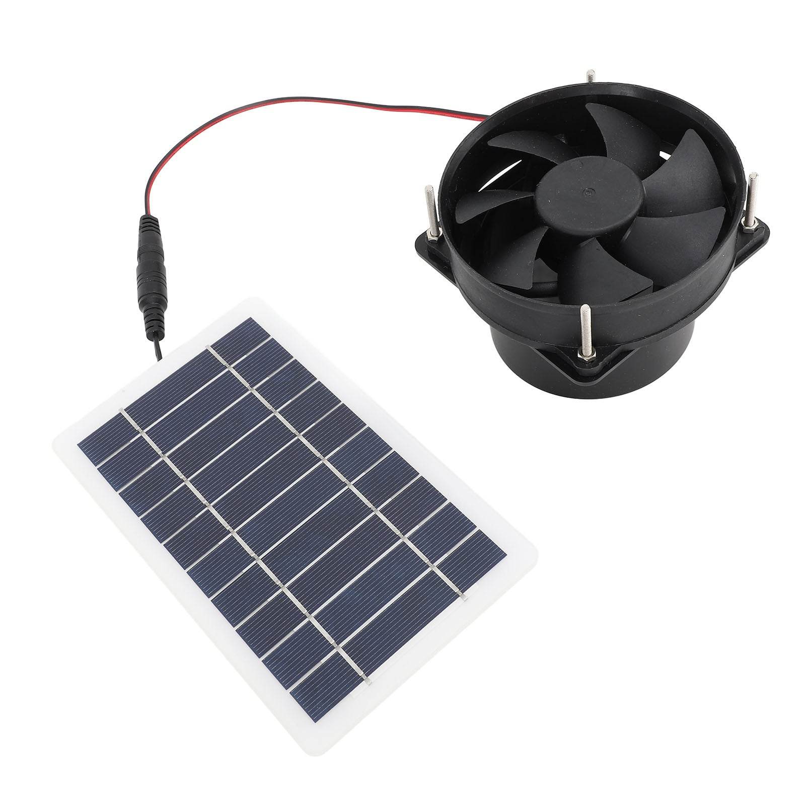 10W Solar Panel Powered Fan Kit Monocrystalline Silicon Solar Powered Exhaust Fan Portable Silent Solar Panel Fan for Outdoor