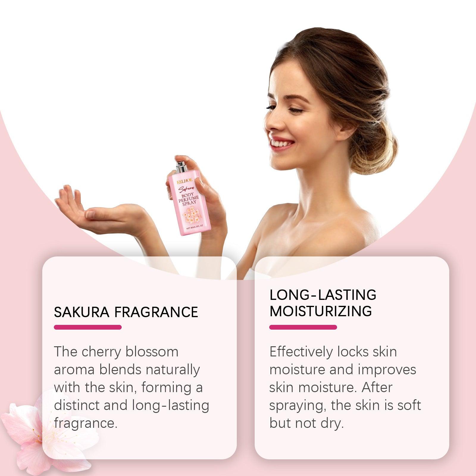 Cherry Blossom Body Perfume Spray Elegant Softening Skin