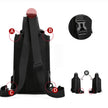 Men's Multifunction Nylon Backpack Crossbody Shoulder Bag with USB Charging Port