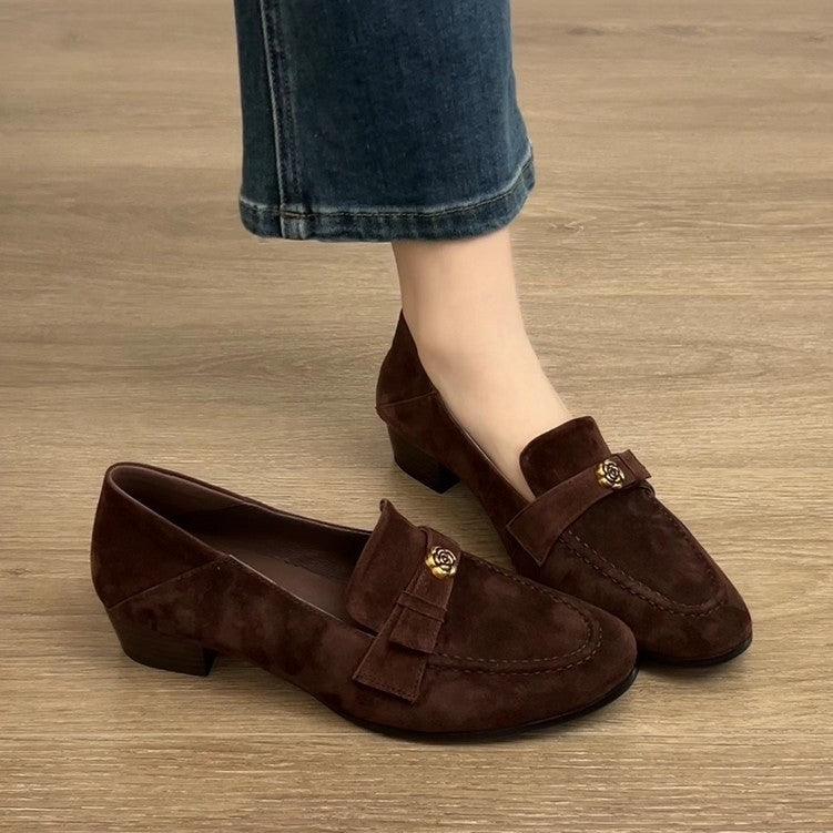 Women's Suede Penny Loafers