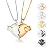 Creative Magnet Love Necklace 2pcs Heart-broken Shape Necklace Men And Women Personalized Jewelry For Valentine's Day