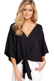 New V Neck Blouse Women Leopard Print Floral Tie Front Blouses Batwing Summer Oversize Ladies Tops