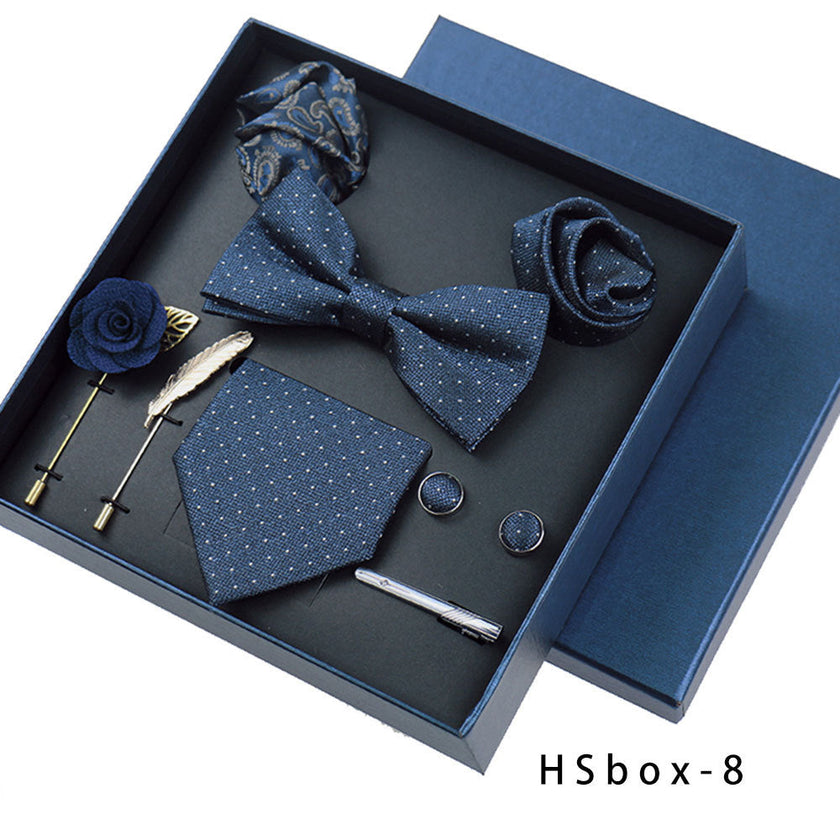 8-Piece Men's Formal Wear Gift Box Set – Bow Tie, Pocket Square, Cufflinks & Tie Clip | Canada & USA