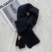 Women's Sweet Version Fleece Solid Scarf Autumn And Winter