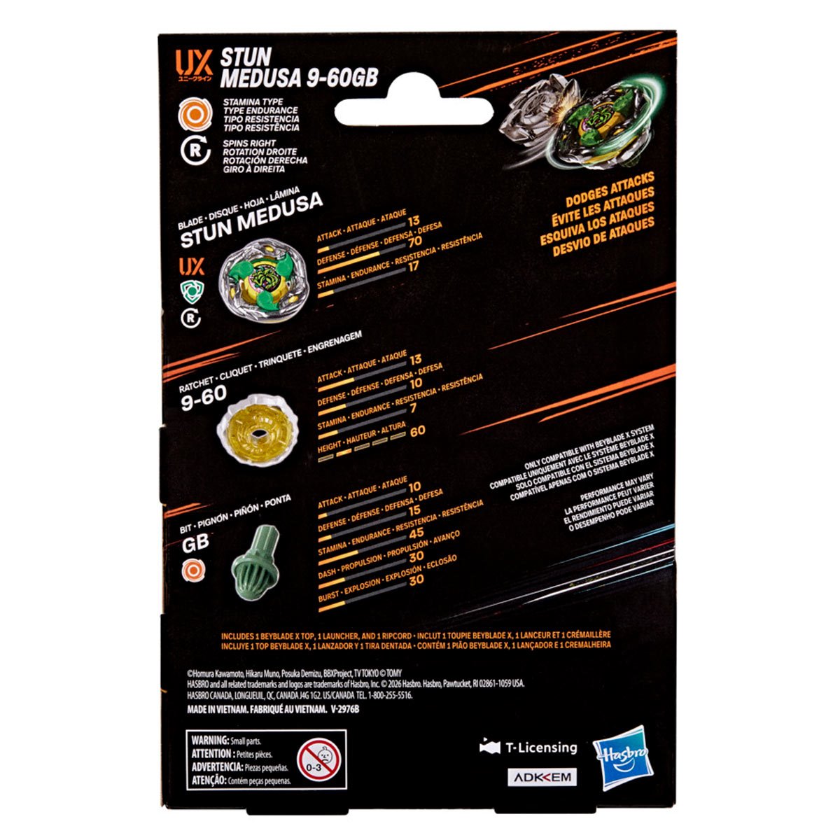 (Hasbro) Beyblade X - Stun Medusa 9-60GB UX Starter Pack