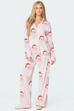 Christmas Printed Long-sleeved Trousers Autumn Ladies Home Leisure Suit