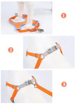 Reflective Soft Mesh Dog & Cat Harness with Leash Set – Blue, Green, Orange, Purple, Red, Grey | S–XL