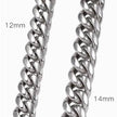 Men's Cuban Link Chain Titanium Steel Silver Bracelet