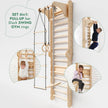 6in1: Wooden Swedish Wall / Climbing ladder for Children + Swing Set + Slide Board
