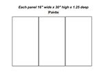 Toiles divisées, 3 panneaux, triptyque, 16