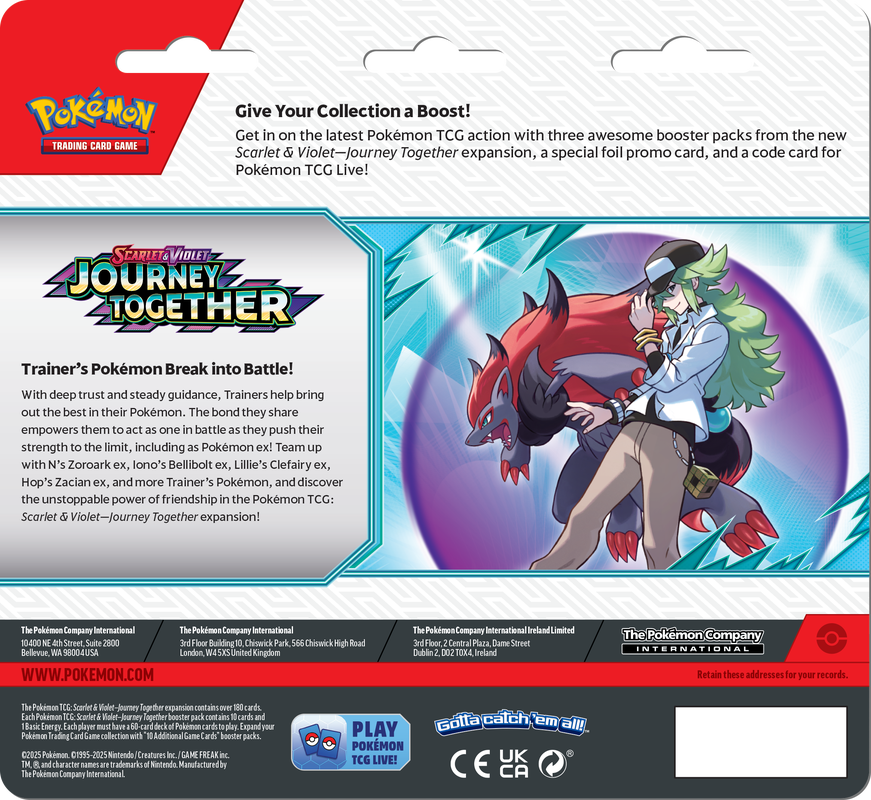 Pokémon TCG - Scarlet & Violet - Journey Together - 3 Packs Blister