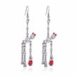 3pcs Halloween Skeleton Earrings And Necklace Set Creative Retro Personality Jewelry Accessories