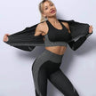 Women's 3-Piece Seamless Gym Workout Set – Leggings, Crop Top & Sports Bra Yoga Fitness Outfit S–4XL