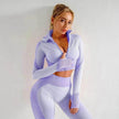 Women's 3-Piece Seamless Gym Workout Set – Leggings, Crop Top & Sports Bra Yoga Fitness Outfit S–4XL