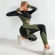 Women's 3-Piece Seamless Gym Workout Set – Leggings, Crop Top & Sports Bra Yoga Fitness Outfit S–4XL