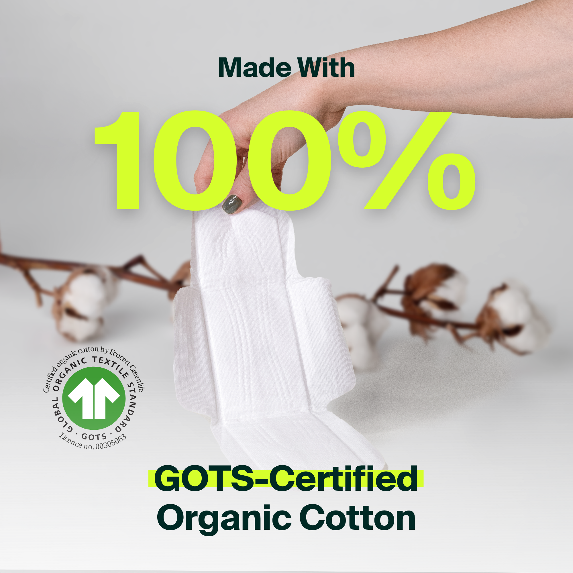 100% Organic Cotton Super Pads