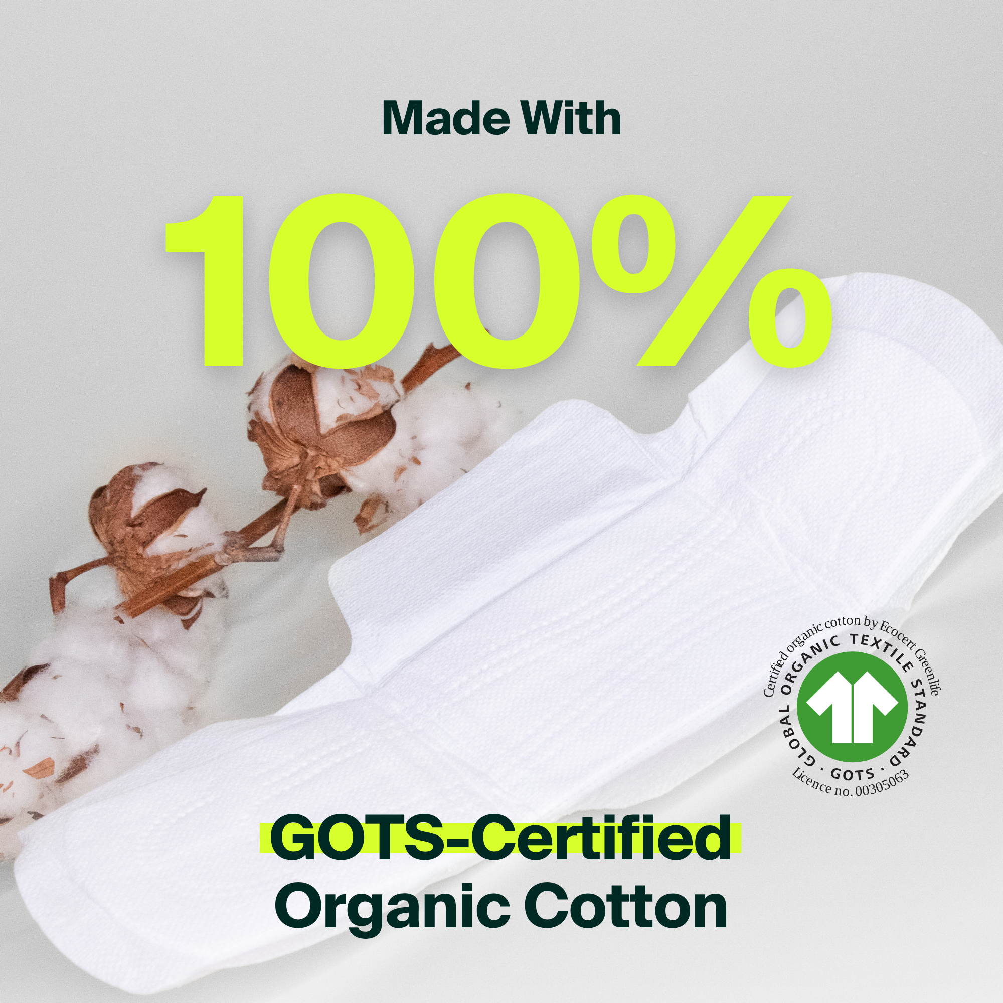 100% Organic Cotton Super Pads - Bulk (100)