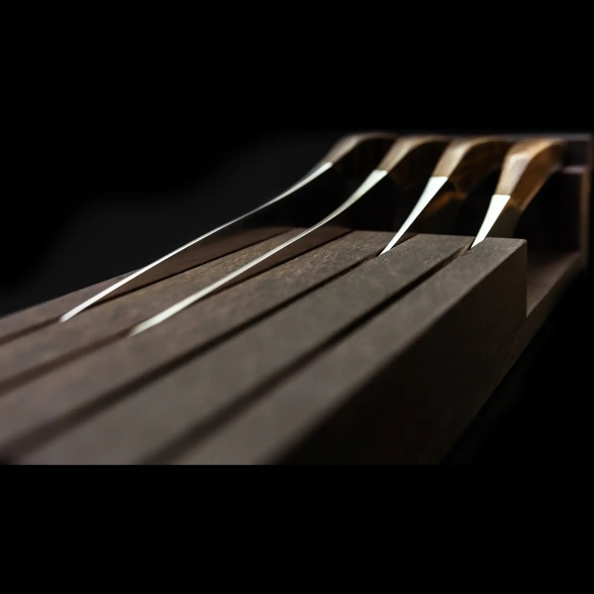 SYNCHROS |  Set of 4 Knives with Oak-wood Knife holder