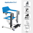 4-IN-1 Multifunctional Electric Lift Transfer, Shower, & Commode Chair for Safe Patient Care in Canada
