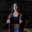 Milwaukee Leather Women's Armoured Plaid Hooded Shirt
