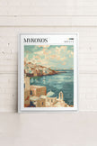 Mykonos, Oeuvre sur toile étirée