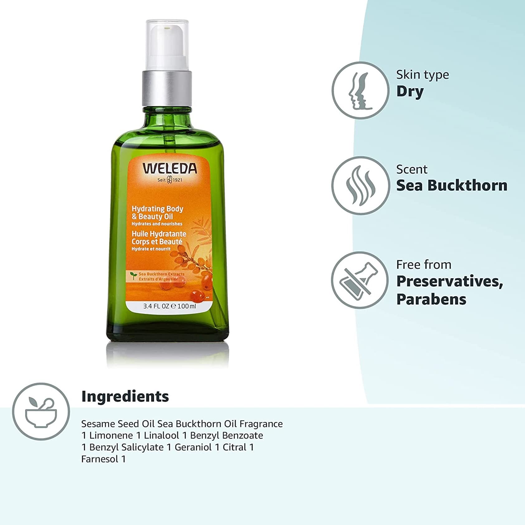 Weleda - Hydrating Body Wash - Sea Buckthorn (200ml)