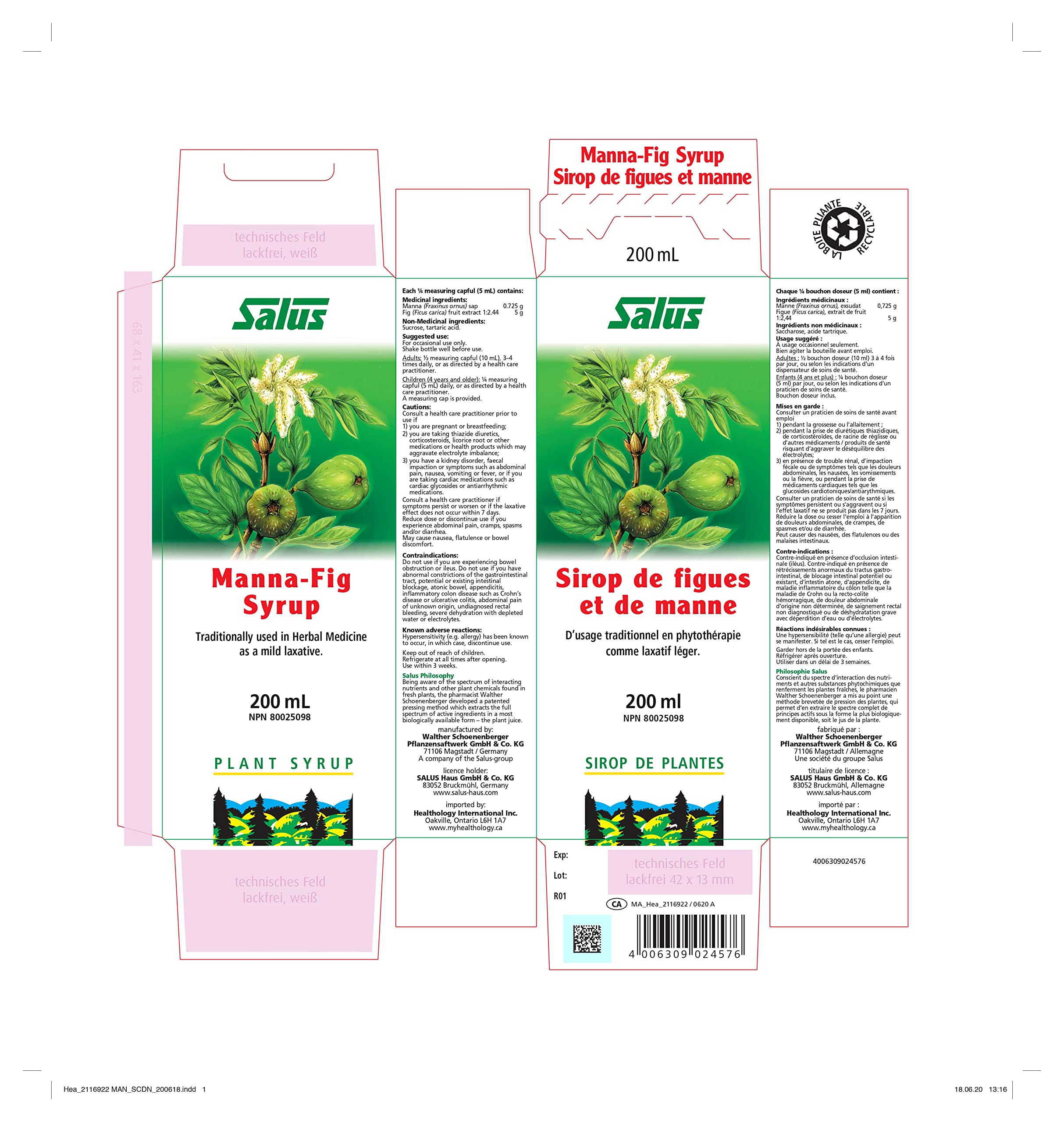 Salus - Manna-Fig Syrup (200ml)