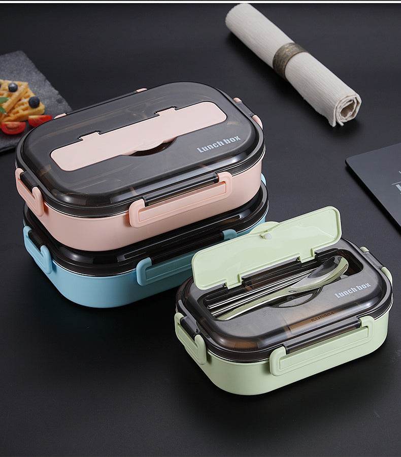Stainless Steel Insulated Kids Bento Lunch Box with Cutlery