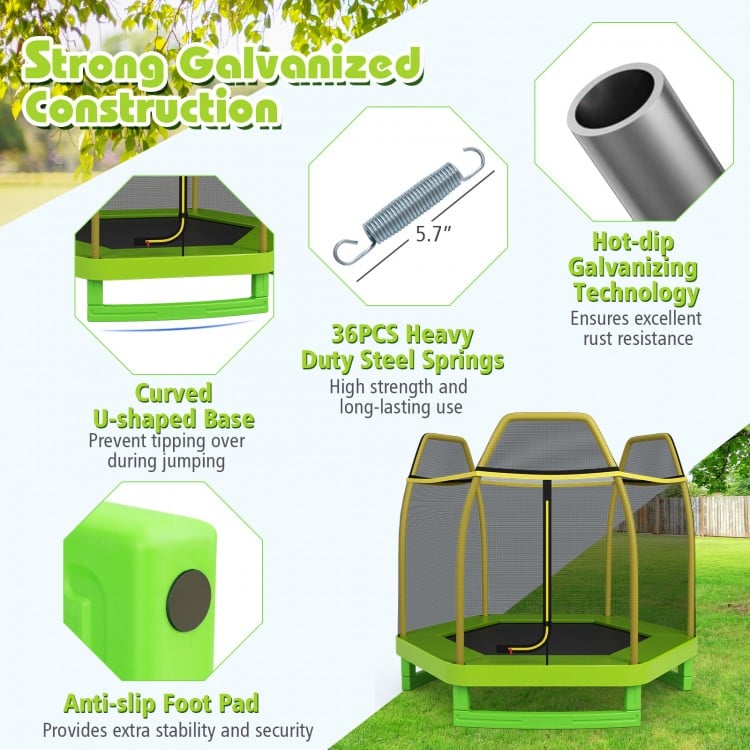 7 Feet Kids Recreational Bounce Jumper Trampoline