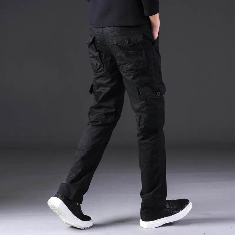 Overalls Men's Outdoor Casual Trousers Pure Cotton Straight Loose Multi-pocket Cargo Pant