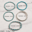 Turquoise Beaded Bow Bracelet Set for Women – 5-Piece Vintage Boho Stack