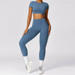 Women 2pcs Workout Gym Outfit Sport Running Fitness wear Pant and crop Top