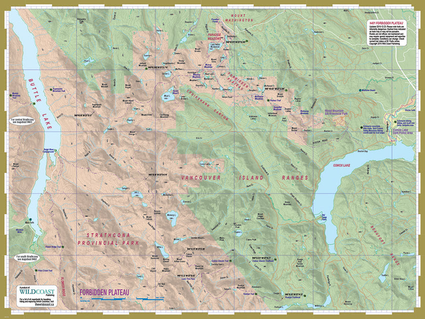 401 - Forbidden Plateau / Strathcona Provincial Park Topographic Trail Map