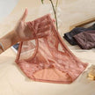 Women's Mesh Transparent Seamless Low-Waist Briefs Breathable Hollow Lace
